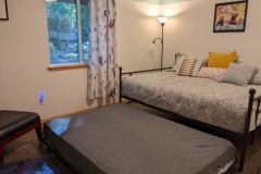 Family Bedroom with queen size bed and full size trundle bed
